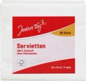 Jeden Tag Servietten 33x33cm weiß