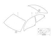 BMW Frontscheibe Infrarot grün E46 51317067903 - Bildposition 01