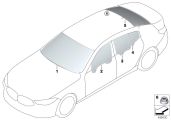 BMW Frontscheibe grün KAFAS/HUD Regensen. 51317445219 - Bildposit