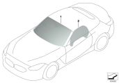BMW Frontscheibe grün Regen/Licht/Beschlags. G29 M40i 51317454437
