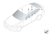 BMW Frontscheibe grün Regen/Licht/Beschlags. F34 51317285938 - Bi