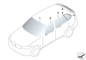 BMW Frontscheibe grün Regensensor / HUD F15 F85 51317292400