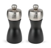 Peugeot Fidji Set Pfeffermühle & Salzmühle Holz Schwarz 12cm