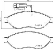 BREMBO Bremsbelagsatz P 23 143 Bremsbeläge,Bremsklötze FIAT,PEUGEOT,CITROËN,Ducato Kastenwagen (250_, 290_),Ducato Bus (250_, 290_)
