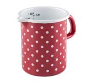 Riess Küchenmaß Emaille Messbecher Pünktchen Rot 9cm