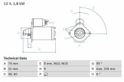 BOSCH Starter 12V für STEYR BMW 12417796892 7794952 12417794952 0 986 021 230