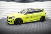 Seitenschweller Ansatz (Paar) passend für BMW 1er M-Paket / M135i / 128ti F40 schwarz matt