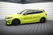 Seitenschweller Ansatz (Paar) + Flaps passend für BMW 1er M-Paket / M135i / 128ti F40 schwarz Hochglanz