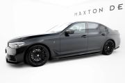 Seitenschweller Ansatz (Paar) V.2 passend für BMW M550i / M550d Limousine / Touring G30 / G30 FL schwarz Hochglanz