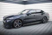 Seitenschweller Ansatz (Paar) V.1 passend für BMW 5er M-Paket Limousine / Touring G60 / G61 schwarz Hochglanz