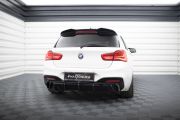 Heckansatz Diffusor V.3 passend für BMW 1er M-Paket F20 FL (Einzelauspuff li.) schwarz Hochglanz