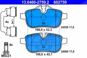 Ate Bremsbelagsatz, Scheibenbremse Bmw: Z4 13.0460-2759.2