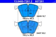 Ate Bremsbelagsatz, Scheibenbremse Bmw: X6, X5, 7, 5 13.0460-7261.2
