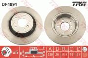 Trw Bremsscheibe Hinterachse Belüftet Alpina: Roadster Bmw: Z8, Z4, 8, 7 DF4891