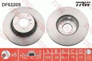 Trw Bremsscheibe Bmw: X4, X3 DF6220S
