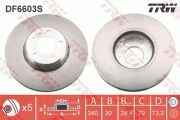 Trw Bremsscheibe Bmw: 4, 3, 2, 1 DF6603S