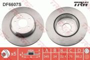 Trw Bremsscheibe Bmw: 4, 3 DF6607S