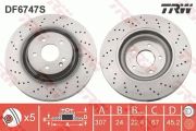 Trw Bremsscheibe Vorderachse Belüftet Bmw: X1, 2 Mini: Mini DF6747S