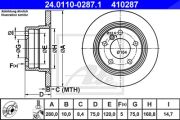 Ate Bremsscheibe Hinterachse Voll Bmw: Z4 24.0110-0287.1