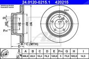 Ate Bremsscheibe Bmw: 1 24.0120-0215.1