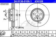Ate Bremsscheibe Vorderachse Belüftet Bmw: X6, X5 24.0136-0109.1