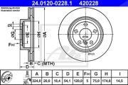Ate Bremsscheibe Bmw: Z4 24.0120-0228.1