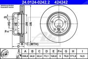 Ate Bremsscheibe Bmw: Z4 24.0124-0242.2