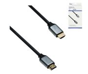 HDMI 2.1 Kabel, 2x Stecker, Aluminiumgehäuse, 2 m, 48 Gbps, 4K@120Hz, 8K@60Hz, 3D, HDR