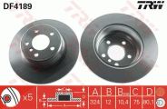 Trw Bremsscheibe Hinterachse Voll Bmw: X5 DF4189