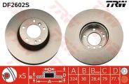 Trw Bremsscheibe Alpina: B10 Bmw: 8, 7, 5 DF2602S