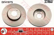 Trw Bremsscheibe Vorderachse Belüftet Bmw: X5, X3 DF4187S