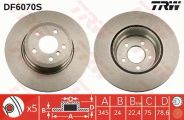 Trw Bremsscheibe Bmw: X6, X5 DF6070S