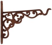 Wandhaken für Blumenampel Wandhalter Blumentopf Hängekorb Gusseisen Braun Vintage 20cm
