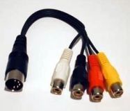 Kabeladapter 5-poliger DIN-Stecker 4x Cinchbuchse, 0,15 Meter
