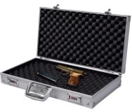 Costway Waffenkoffer Gewehrkoffer Pistolenkoffer Alukoffer Waffen Koffer 47x25 cm