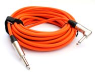 Gitarrenkabel 6,3mm Winkelklinke/Klinke, Mono, Neutrik, 10 Meter, orange