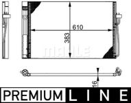 MAHLE Kondensator, Klimaanlage BEHR HELLA SERVICE *** PREMIUM LINE  für BMW 64538381362 64508361362 62118361362 AC 345 000P