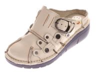 TMA »Leder Clogs Schuhe Pantoletten TMA 8890 Sandalen« Pantolette Used-Look bzw. Vintage-Look, Nieten