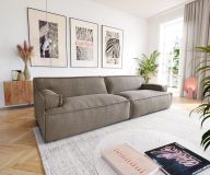 3-Sitzer Basit 285x110 cm Bouclé Schlamm