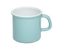Riess Trinkbecher mit Bördelrand Nature Green Emaille Topf 9cm