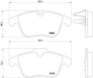 BREMBO Bremsbelagsatz P 61 106 Bremsbeläge,Bremsklötze PEUGEOT,CITROËN,407 SW (6E_),508 SW I (8E_),407 (6D_),508 I (8D_) Limousine,407 Coupe (6C_)