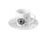 Espressogedeck Pusteblume mit Noten, 2-teilig, Füllmenge 85 ml