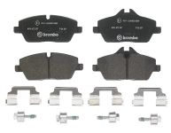 BREMBO Bremsbelagsatz, Scheibenbremse vorne rechts links mit Zubehör für BMW 34116862309 34106884267 P 06 091