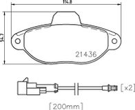 BREMBO Bremsbelagsatz P 24 147 Bremsbeläge,Bremsklötze FORD,FIAT,KA (RU8),500 (312),500 C (312)