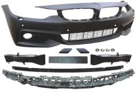 Front Stoßstange vorne Gitter Spoiler Sport Look Set für BMW 4er F32 F33 F36