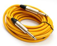 Gitarrenkabel 6,3mm Klinke/Klinke, Mono, Neutrik, 6 Meter, gelb