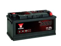 YUASA YBX3000 - SMF 12V 90Ah 800A Starterbatterie für ASTON MARTIN LAND ROVER TOYOTA IVECO MERCEDES-BENZ JAGUAR VOLVO OPEL BMW RENAULT FIAT VAUXHALL F