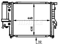 MAHLE Kühler, Motorkühlung  für BMW 1723528 1719136 1719264 CR 333 000S