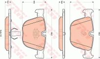Trw Bremsbelagsatz, Scheibenbremse Bmw: X6, X5 GDB1892