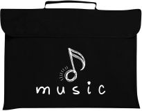 TRAGTASCHE TragetascheTasche Bag Nylon schwarz Notenmotiv Achtelnote